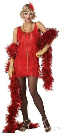 California Costumes Red Fringe Flapper 3 California Costumes Red Fringe Flapper
