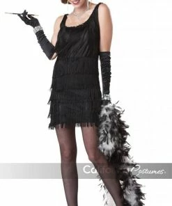 California Costumes Decades Black Fringe Flapper 7 California Costumes Decades Black Fringe Flapper