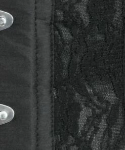 The Corset Company Corsets & Corset Dresses Underbust Black Mesh With Lace Long Corset