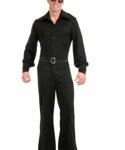 Charades Decades Studio 54 Jumpsuit In Black Or White
