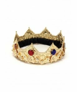 Elope Crowns & Tiaras Crown Gold Hdliner 7.5'' Dim Peacocks