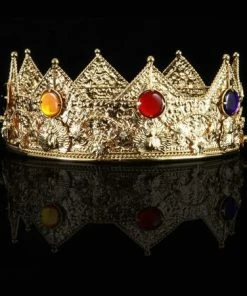 Elope Crowns & Tiaras Crown Gold Hdliner 7.5'' Dim Peacocks