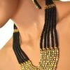 Western Fashion Gold-Black Multi Strand Necklace Necklaces & Earrings 2 Western Fashion Gold-Black Multi Strand Necklace Necklaces & Earrings