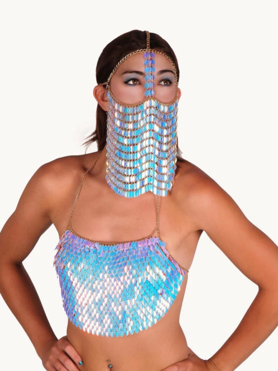 Western Fashion International Sequin Chain Mail Veil In 5 Colors 7 Western Fashion International Sequin Chain Mail Veil In 5 Colors