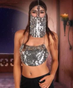 Western Fashion International Sequin Chain Mail Veil In 5 Colors 9 Western Fashion International Sequin Chain Mail Veil In 5 Colors