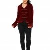Hearts & Roses London Gloria Jacket In Burgundy Velvet Pirate & Medieval/Renaissance