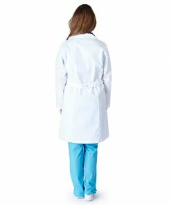M&M Scrubs Plus Size Lab Coat Women's White