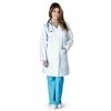 M&M Scrubs Plus Size Lab Coat Women's White