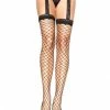 Leg Avenue Hosiery & Lingerie Thigh Hi Fence Net W-Lace Garter