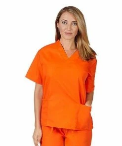 M&M Scrubs Uniforms & Occupations Scrub Top Orange