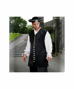 Pirate Dressing Vest Capt De Lisle Black