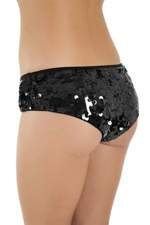 Western Fashion Sequin Booty Brief Black 3 Western Fashion Sequin Booty Brief Black