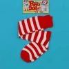Forum Novelty Socks Stockings Striped Red-White Circus & Animals