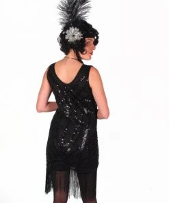 Western Fashion Decades Flapper Dress With Sequins And Fringe