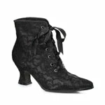 Ellie Shoes 2.5" Heel Black Lace Boot Women's Shoes