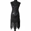 Western Fashion Flapper Art Deco Black AB Sequins 2 Western Fashion Flapper Art Deco Black AB Sequins