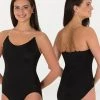 Body Wrappers Leotard Camisole Convertible Black Bodysuits