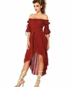 Leg Avenue Peasant Dress Rust