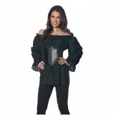 Underwraps Renaissance Blouse Black Long Sleeve