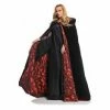 Underwraps 63" Black Velvet Hooded Cape With Embossed Red, Silver Or Purple Lining Capes 1 Underwraps 63" Black Velvet Hooded Cape With Embossed Red, Silver Or Purple Lining Capes
