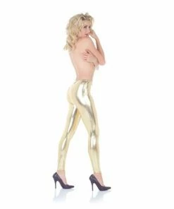 Underwraps Decades Metallic Leggings Gold