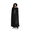 Underwraps Black Velvet Hooded Cape W/Black Or Red Trim Capes 2 Underwraps Black Velvet Hooded Cape W/Black Or Red Trim Capes