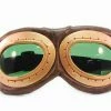 Elope Steampunk & Victorian Goggles Aviator Gold/Green 1 Elope Steampunk & Victorian Goggles Aviator Gold/Green