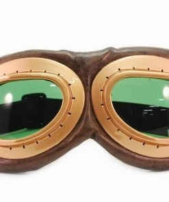 Elope Steampunk & Victorian Goggles Aviator Gold/Green