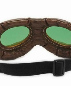 Elope Steampunk & Victorian Goggles Aviator Gold/Green