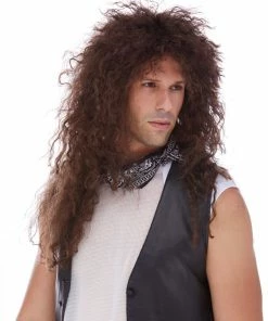 West Bay Black Heavy Metal Wig