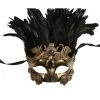 Kayso International Inc. Gladiator Masquerade Mask With Black Feathers Masquerade Masks