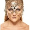 Kayso International Inc. Masquerade Masks Laser Cut Metal Mask With Clear Rhinestones/Chains In 3 Colors 2 Kayso International Inc. Masquerade Masks Laser Cut Metal Mask With Clear Rhinestones/Chains In 3 Colors