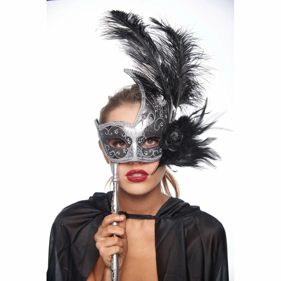 Kayso International Inc. Masquerade Masks Masquerade Swan W/ Stick 3 Kayso International Inc. Masquerade Masks Masquerade Swan W/ Stick