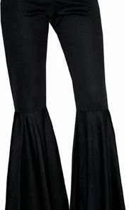 Funny Fashions Hippie Bell Bottom Pants Black