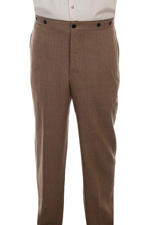 Scully Range Wear Steampunk & Victorian Trouser Brown Glen Plaid 3 Scully Range Wear Steampunk & Victorian Trouser Brown Glen Plaid