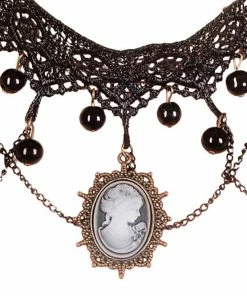 Western Fashion Choker Cameo W/Swags