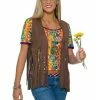 Forum Novelty Brown Fringed Hippie Vest Girl Decades