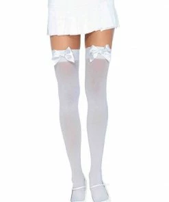 Leg Avenue Thigh Hi With Bow In 3 Colors Hosiery & Lingerie