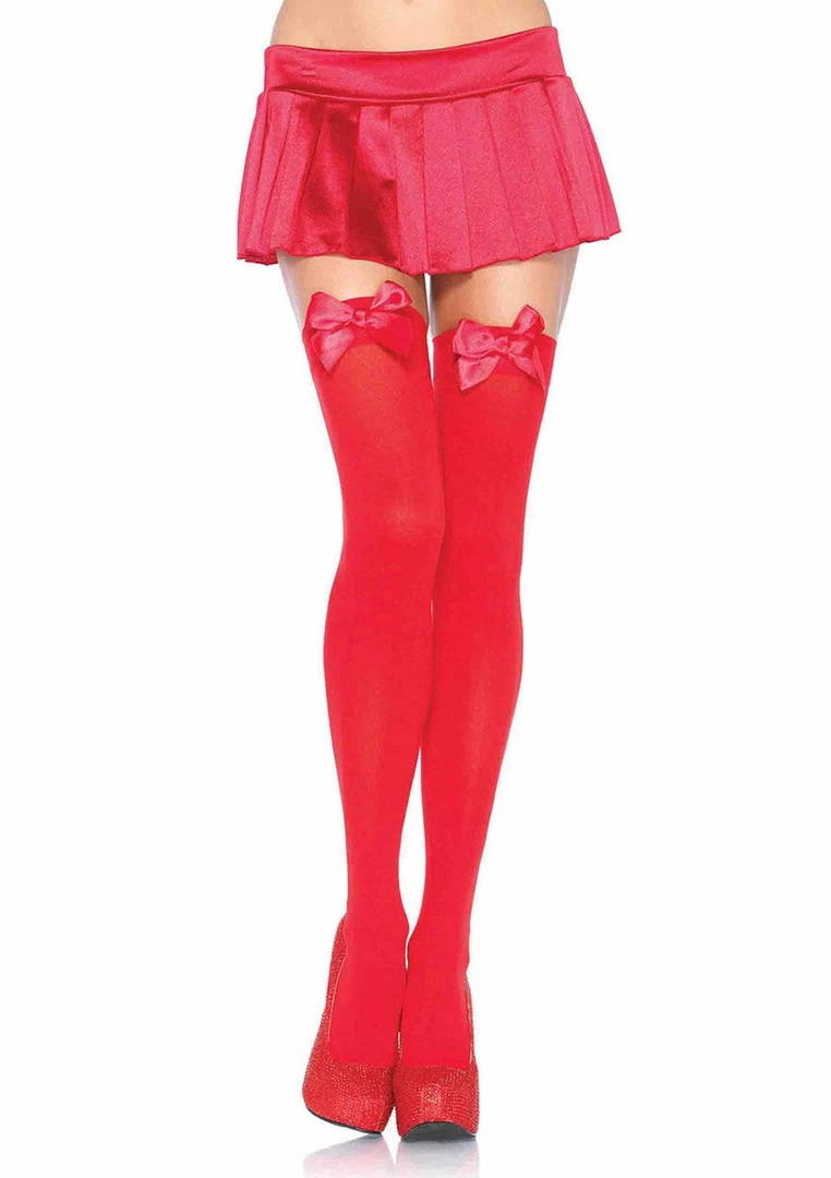 Leg Avenue Thigh Hi With Bow In 3 Colors Hosiery & Lingerie 5 Leg Avenue Thigh Hi With Bow In 3 Colors Hosiery & Lingerie