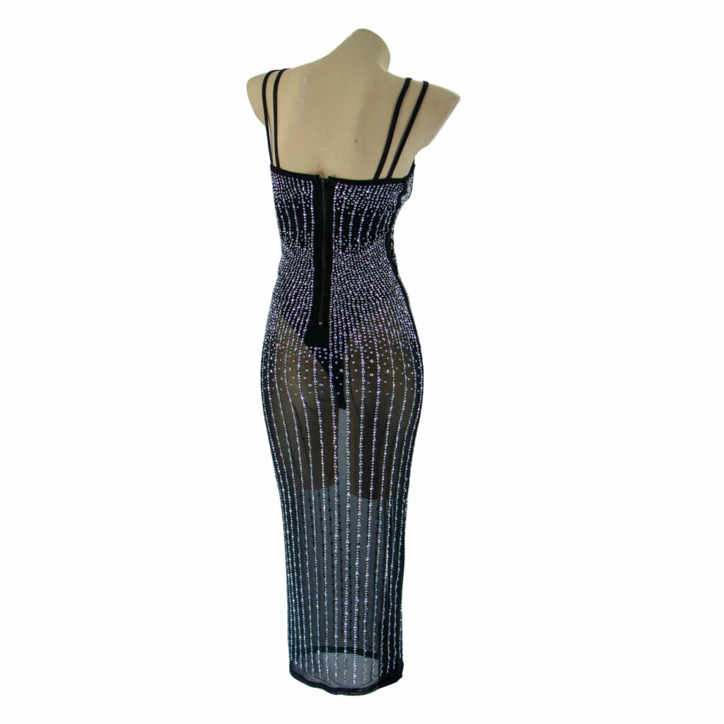 Western Fashion Decades Rhinestone Mesh Dress 5 Western Fashion Decades Rhinestone Mesh Dress