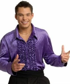 Rubies Velvet Disco Shirt Purple