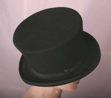 HM Smallwears Bell Crown Top Hat In Black Or Brown 4 HM Smallwears Bell Crown Top Hat In Black Or Brown