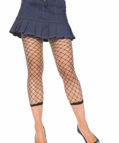 Leg Avenue Diamond Net Footless Tights O/S BLACK Hosiery & Lingerie