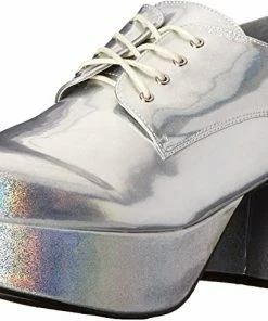 Ellie Shoes Platform Disco Silver Hologram