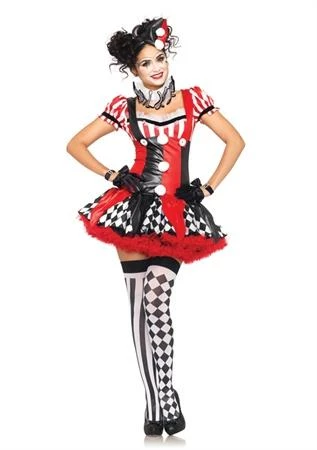 Leg Avenue Superheroes & Villains 3PC Harlequin Clown 3 Leg Avenue Superheroes & Villains 3PC Harlequin Clown