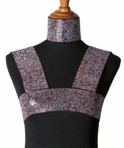 Western Fashion Burlesque Halter Top Rhinestone W-Choker