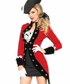Leg Avenue Rebel Red Coat Pirate & Medieval/Renaissance