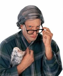 Fun World Old Man "Comb Over" Wig Grey & White