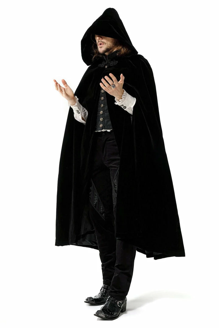 Pentagramme Gothique Capes Cape Hooded Velvet Black 4 Pentagramme Gothique Capes Cape Hooded Velvet Black