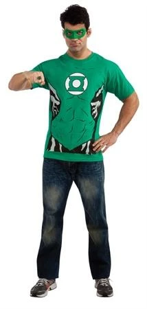Rubies Green Lantern T-Shirt W-Mask Superheroes & Villains 3 Rubies Green Lantern T-Shirt W-Mask Superheroes & Villains